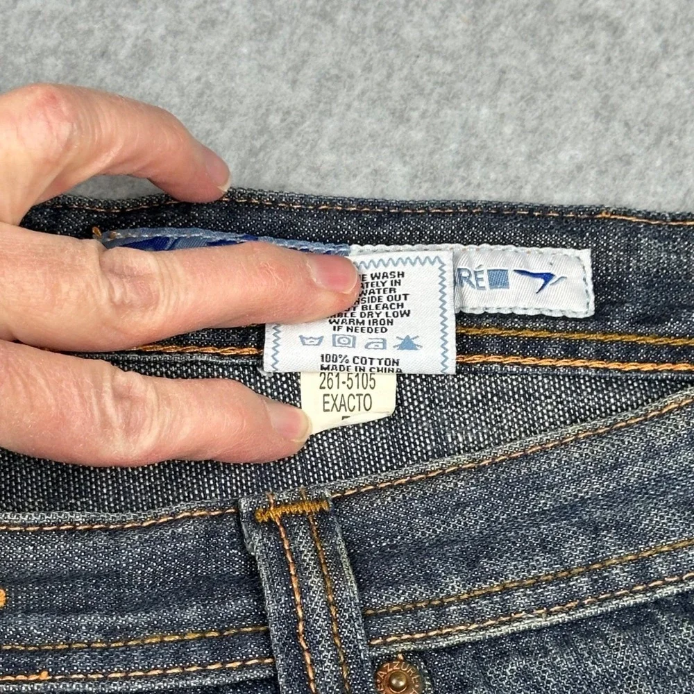 Azzure Mens Love Life Denim Shorts Dark Wash Embroidered‎ 40W Relaxed Fit Y2K